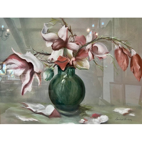 96 - Michael Lindsey (20th-21st Century) - Two pastel drawings to include: Still life with Magnolia, 41 x... 