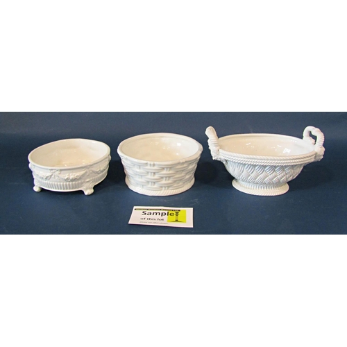 1012 - A collection of white kitchen ceramics to include three large white tureens and three smaller exampl... 