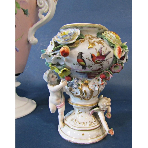 1017 - A collection porcelain ceramics to include a Dresden decorative lidded tureen (af stapled) with all ... 