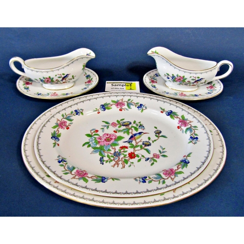 1026 - An extensive collection of Aynsley china dinner wares in the Pembroke pattern to include dinner plat... 