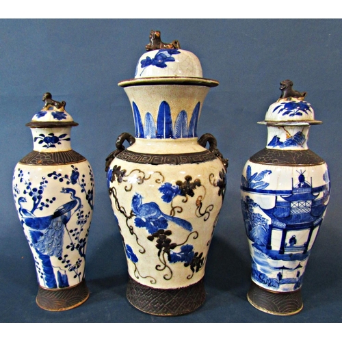 1051 - Eleven Chinese 18th/19th century and later blue and white porcelain jars, pots and vases to include:... 