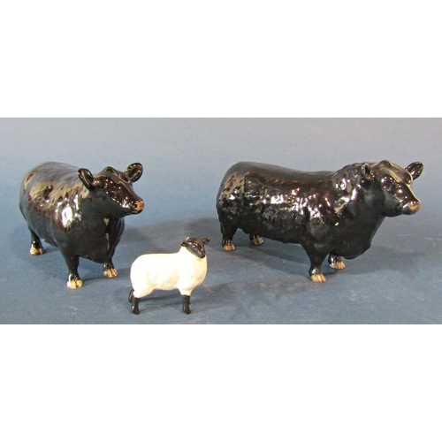 1056 - A collection of Beswick farm animals to include family group of Ayrshire cattle, family group of Cha... 