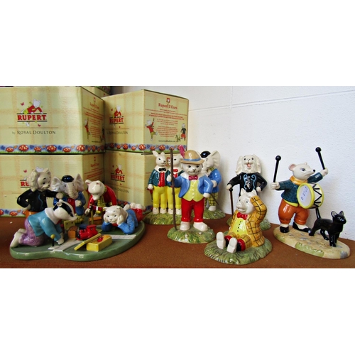 1073 - Collection of Royal Doulton Rupert Bear pieces the majority with boxes including Podgy, Algy Pug, Ed... 