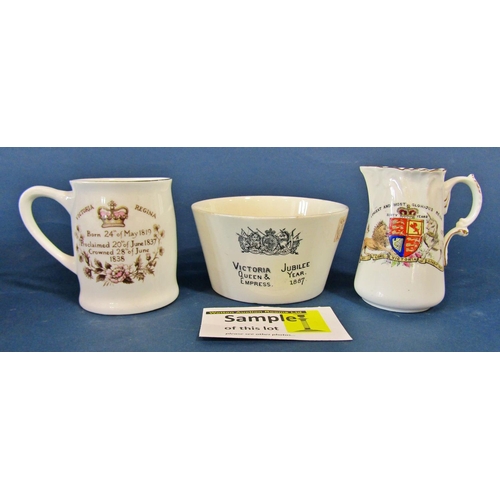 1087 - Collection of Royal Commemorative china, World War peace mugs, Edward VIII Coronation jug, etc