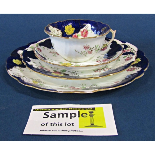 1095 - A small Imari pattern dish and spill vase, a quantity of Moore Brothers teawares, Aynsley teawares, ... 