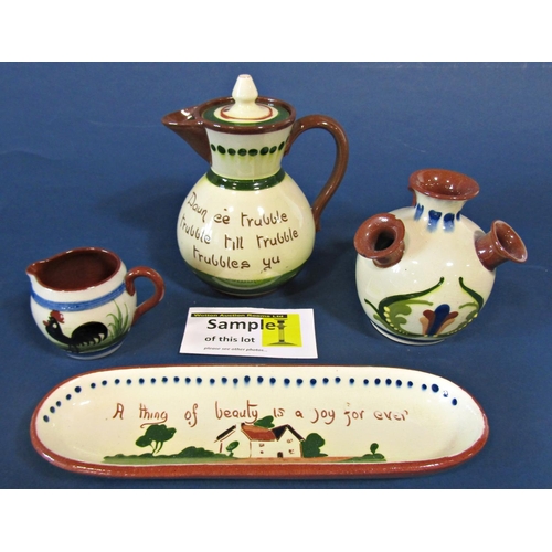 1112 - Collection of ceramics to include vases, jugs, cups, wall pockets, cake stand etc.