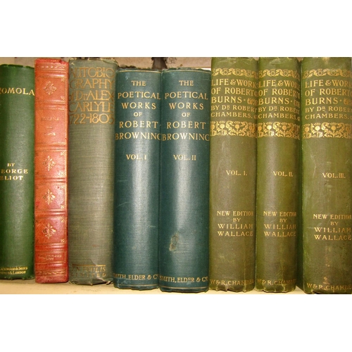 174 - General interest- five volumes of Boswell's life, Robert Burns, J R R Tolkien, poetical works by Bro... 