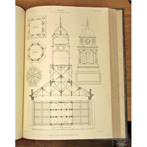 202 - Practical Masonry, Brick Laying and Plastering 1852, designs for cottage and villa architecture by S... 