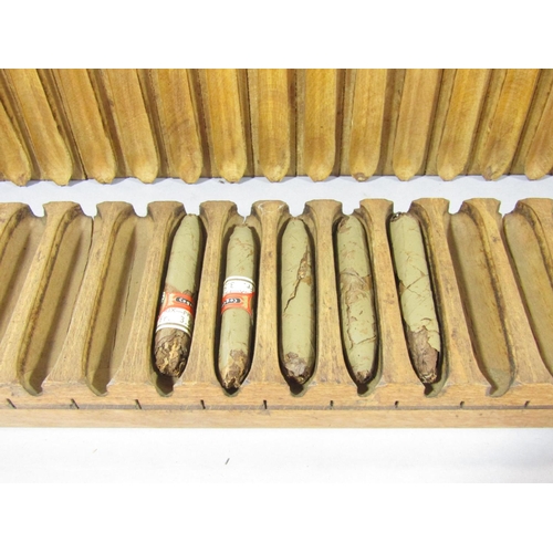 1473 - A Dutch wooden cigar mould for twenty cigars, stamped N.V. L. BEZEMER&Zn HELMOND HOLLAND No 7940, co... 