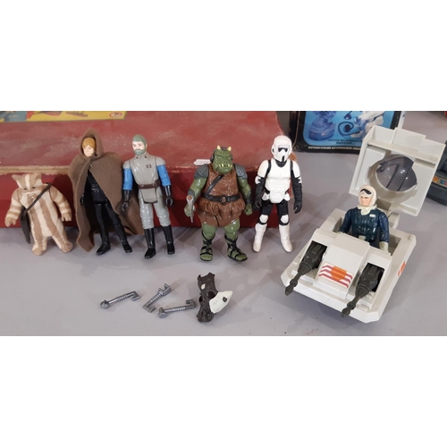 268 - Collection of vintage toys including 1980's Star Wars figures and vehicles by Kenner (Luke Skywalker... 