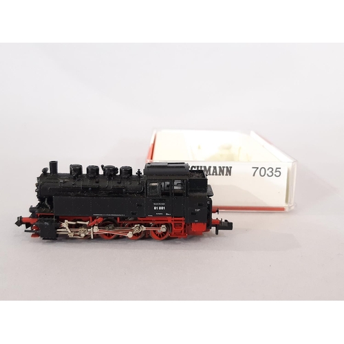 255 - 3 N gauge German locomotives by Fleishmann  including 'Piccolo' 7170 4-6-2 loco with tender, 7160 4-... 