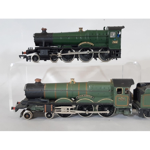 273 - Six OO gauge locomotives and tender including Manor Class 4-6-0 7802 'Bradley Manor' in GWR Green by... 