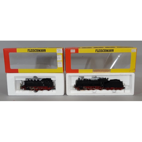 274 - Two German HO gauge boxed locomotives by Fleischmann including a Class BR38 4-6-0 locomotive and ten... 