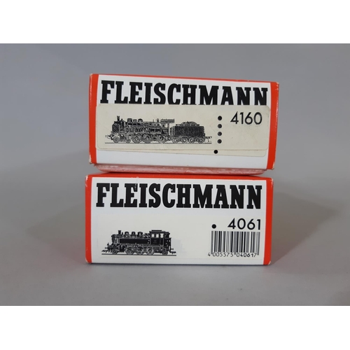 274 - Two German HO gauge boxed locomotives by Fleischmann including a Class BR38 4-6-0 locomotive and ten... 