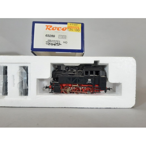 276 - Three boxed HO gauge model locomotives including Roco Class 280 diesel 63382, Roco steam locomotive ... 