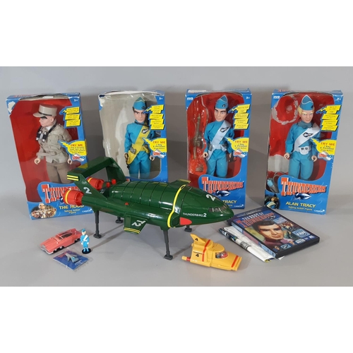 279 - Four Thunderbirds boxed figures comprising The Hood, Virgil Tracy, Alan Tracy and Scott Tracy (unche... 