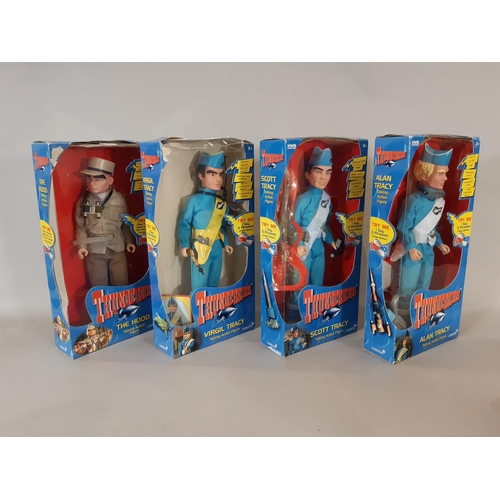 279 - Four Thunderbirds boxed figures comprising The Hood, Virgil Tracy, Alan Tracy and Scott Tracy (unche... 