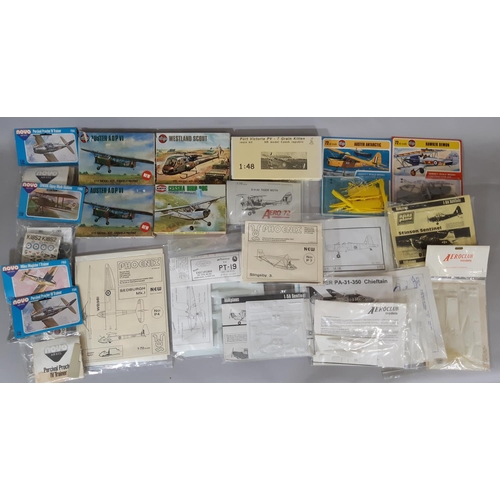 243 - 22 boxed model aircraft kits, mostly 1:72 scale including kits by Novo, Airfix, Aeroclub, Rareplanes... 