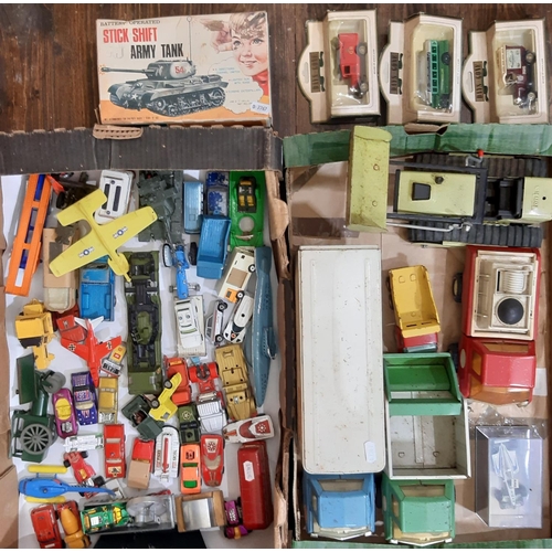 271 - Mixed collection of model vehicles including 5 Tonka lorries and trucks, a boxful of play worn vehic... 