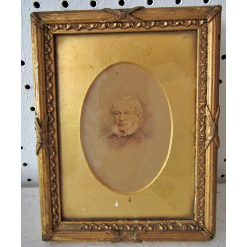 122 - Four 18th/19th Century Portraits to Include: Miniature of Georgian Gentleman, watercolour on card; C... 