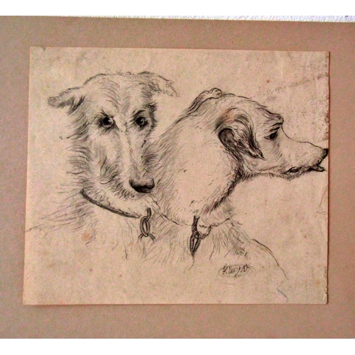 124 - Assortment of 19th and 20th Century Drawings and Prints, mainly of sporting dogs to include: R.H.J. ... 