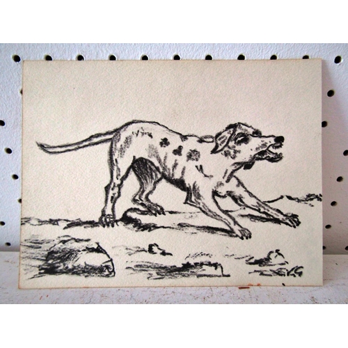 124 - Assortment of 19th and 20th Century Drawings and Prints, mainly of sporting dogs to include: R.H.J. ... 