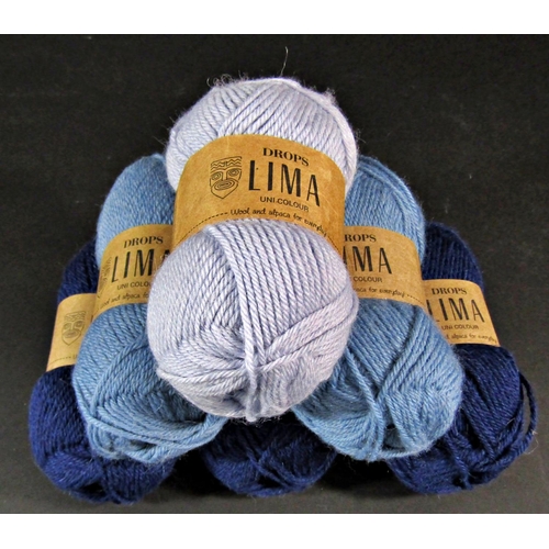 1542 - 60+ Drops 'Lima' alpaca/wool mix balls of wool, various colours including dark blue x 18 and mauve x... 