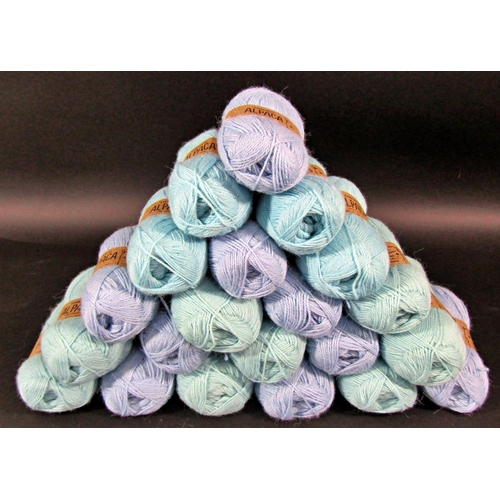 1535 - 48 balls of 50g wool by Drops including 40 unused in various shades of blue, 100% alpaca, and 8 ball... 