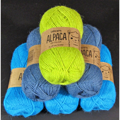 1535 - 48 balls of 50g wool by Drops including 40 unused in various shades of blue, 100% alpaca, and 8 ball... 