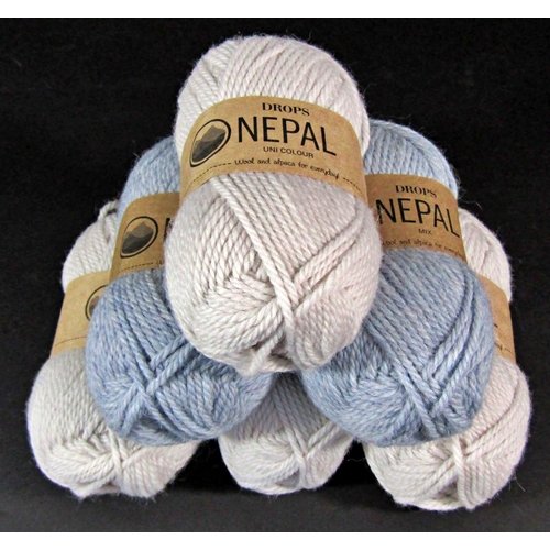 1535 - 48 balls of 50g wool by Drops including 40 unused in various shades of blue, 100% alpaca, and 8 ball... 