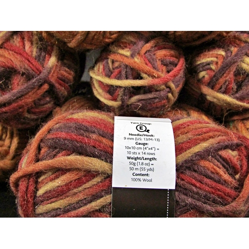 1544 - In excess of 100 balls of wool in brown shades including approx 70 Drops 'Alaska' 100% wool (colour ... 