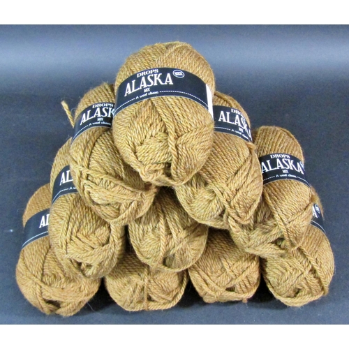 1544 - In excess of 100 balls of wool in brown shades including approx 70 Drops 'Alaska' 100% wool (colour ... 