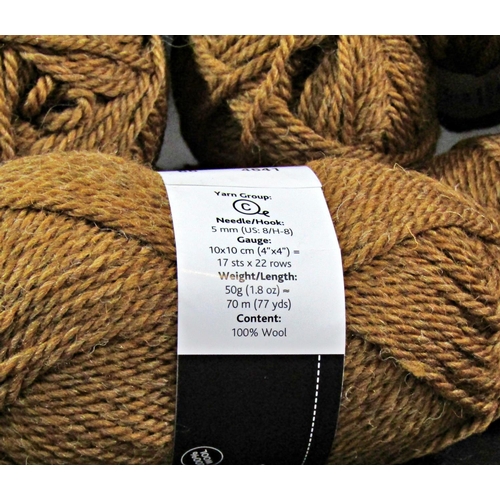 1544 - In excess of 100 balls of wool in brown shades including approx 70 Drops 'Alaska' 100% wool (colour ... 