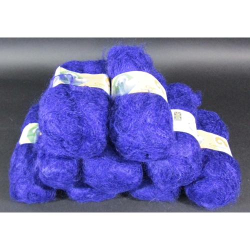 1533 - 38 balls of unused 50g wool including 'Capricorn Mohair' in purple x9 and red x10, Drops 'Sky'x7 alp... 