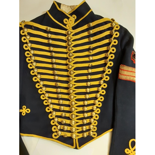 1551 - Royal Gloucestershire Hussars  Dress Uniform circa 1900; tunic is of blue cloth, with each breast ha... 