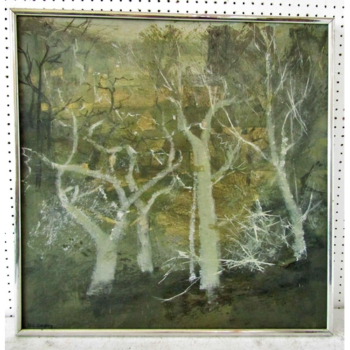 140A - Six Framed Works to Include: Donald C. Bayley - 'Woodland Study', oil on board, signed below with ar... 