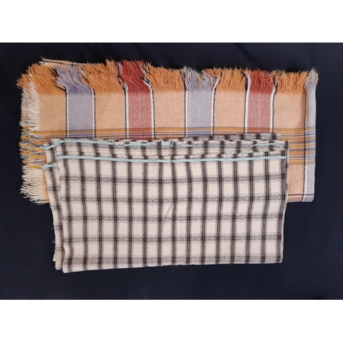 1562 - 7 vintage woollen blankets in various colours and patterns (AF)