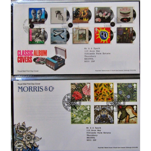 212 - GB First Day Cover's in ten albums possibly complete 1970-2015, most typed or label addressed includ... 