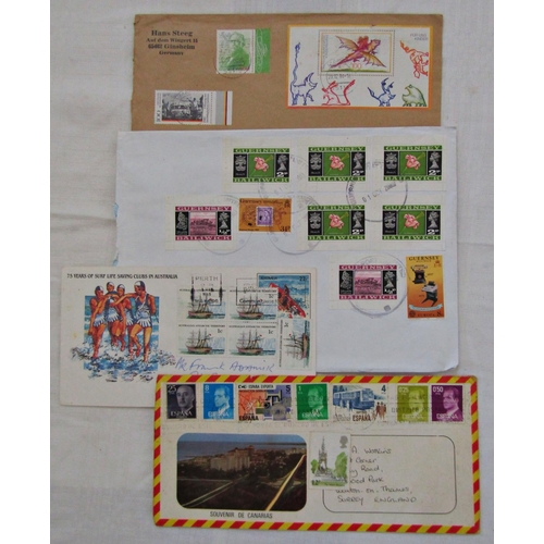 214 - A large quantity of franked envelopes English and worldwide from George V onwards, further franked p... 