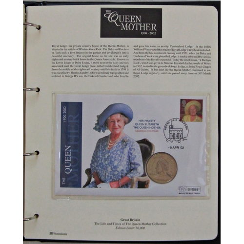 219 - Westminster Collection of QEII Golden Jubilee in four volumes mostly coin covers, further volume of ... 