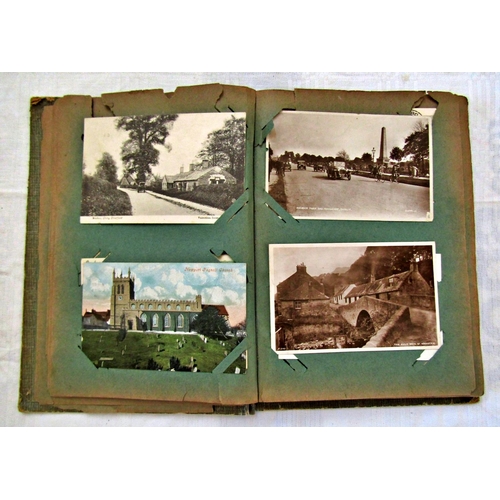 230 - An Edwardian album of some seventy topographical cards together with a few other subjects