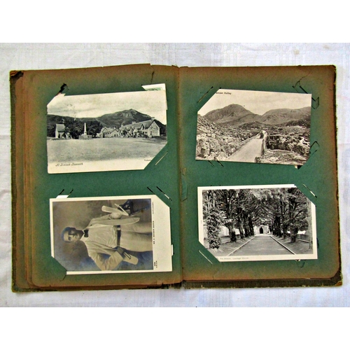 230 - An Edwardian album of some seventy topographical cards together with a few other subjects