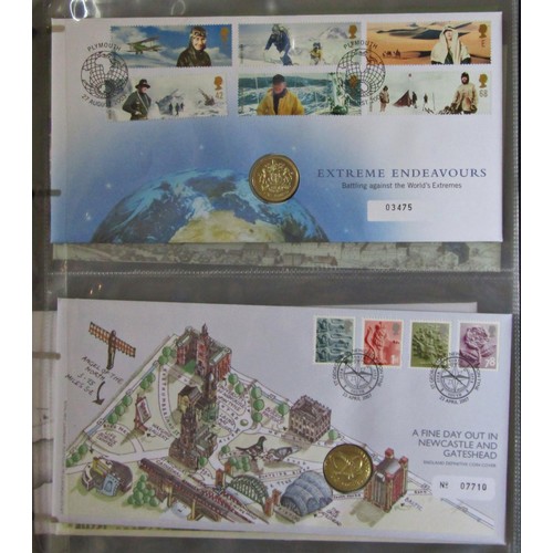 213 - GB, six volumes, collection of 126 Royal Mail/Royal Mint Numismatic (coin covers) coin face value ap... 