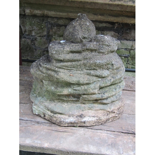 2009 - A weathered cast composition stone planter in the form of an oval lattice basket 51 cm x 40 cm x 21 ... 