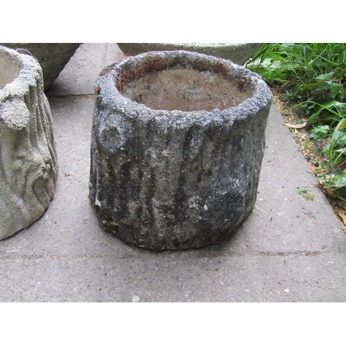 2010 - Three pairs of weathered cast composition stone garden planters of varying size and design (af)