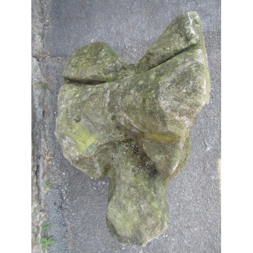 2099 - An antique weathered carved natural stone gargoyle approx 60 cm long x 35 cm wide