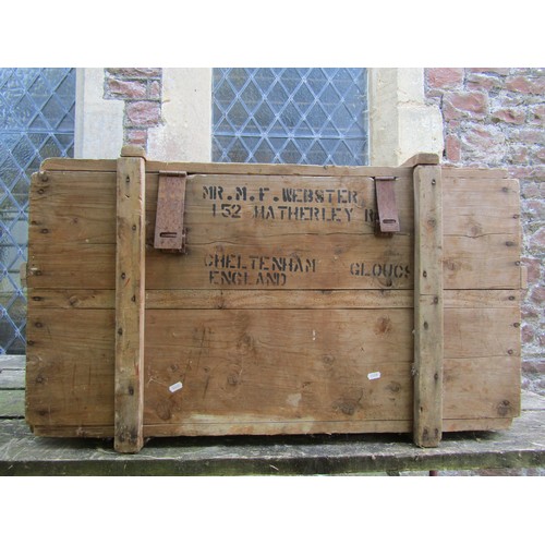 2024 - A vintage pine crate with printed lettering