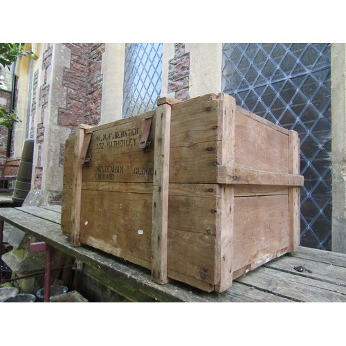 2024 - A vintage pine crate with printed lettering