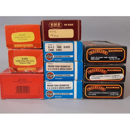 263 - Ten 00 gauge boxed locomotives including Hornby tank engines R333, R059 and R2100, Mainline Hydrauli... 