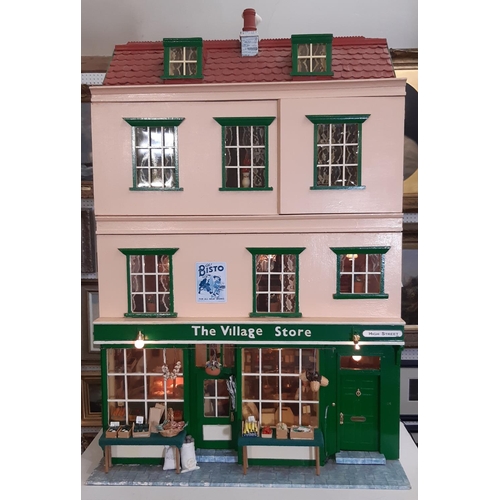 251 - 'The Village Store'- an impressive and finely detailed dolls house shop in early to mid 20th century... 